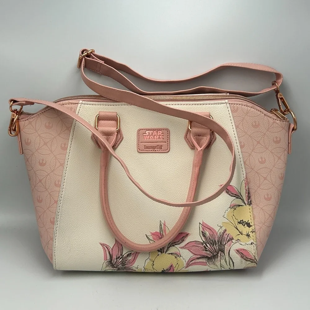 Loungefly Star Wars Princess Leia Handbag Disney Purse Pink Floral Hot Topic